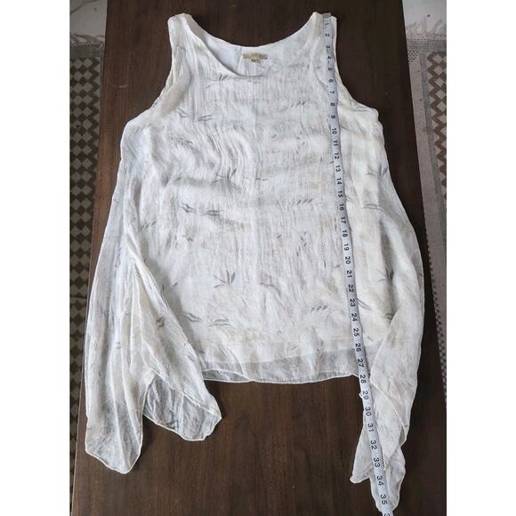 Giusy 100% Silk Tunic Sleeveless Tank Lined Asymmetric Fairy Whimsical Sz M - Picture 6 of 7